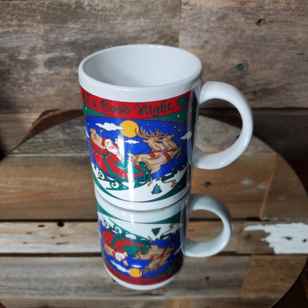 Christmas Coffee Mug - Riviera / Van Beers by Signature - Santa on Christmas Eve